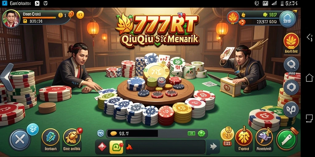 Screenshot gameplay QiuQiu di 777RT yang menarik.