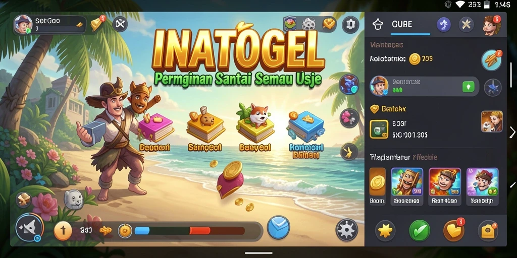 Screenshot menunjukkan gameplay menarik di INATOGEL dengan grafis yang menarik.