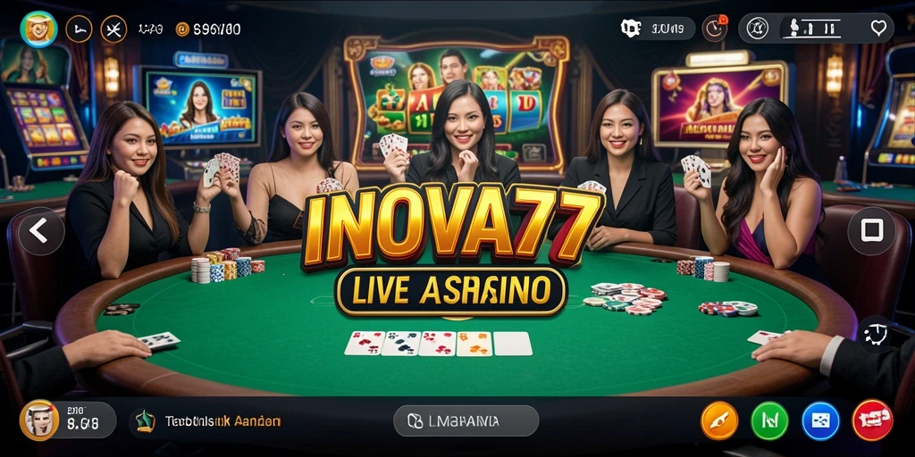 Gameplay menegangkan di aplikasi Live Casino INOVA77.