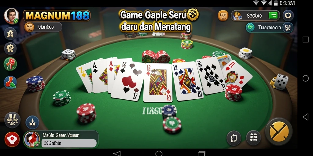 Tampilan gameplay Gaple yang menarik di MAGNUM188.
