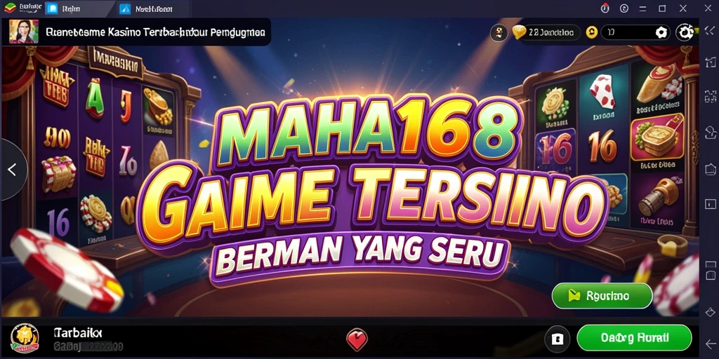 Tampilan gameplay MAHA168 dengan berbagai permainan kasino yang menarik.