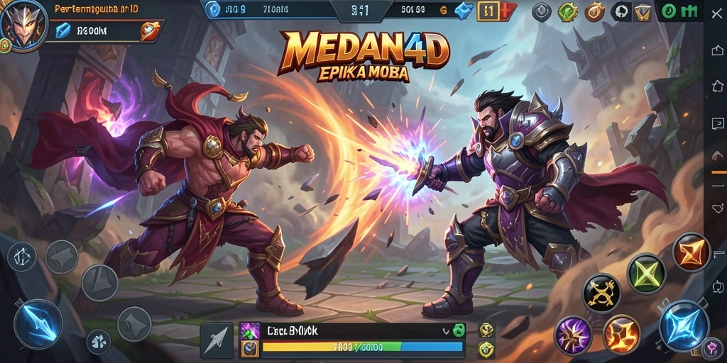 Gameplay intens dan tangguh di MEDAN4D MOBA.