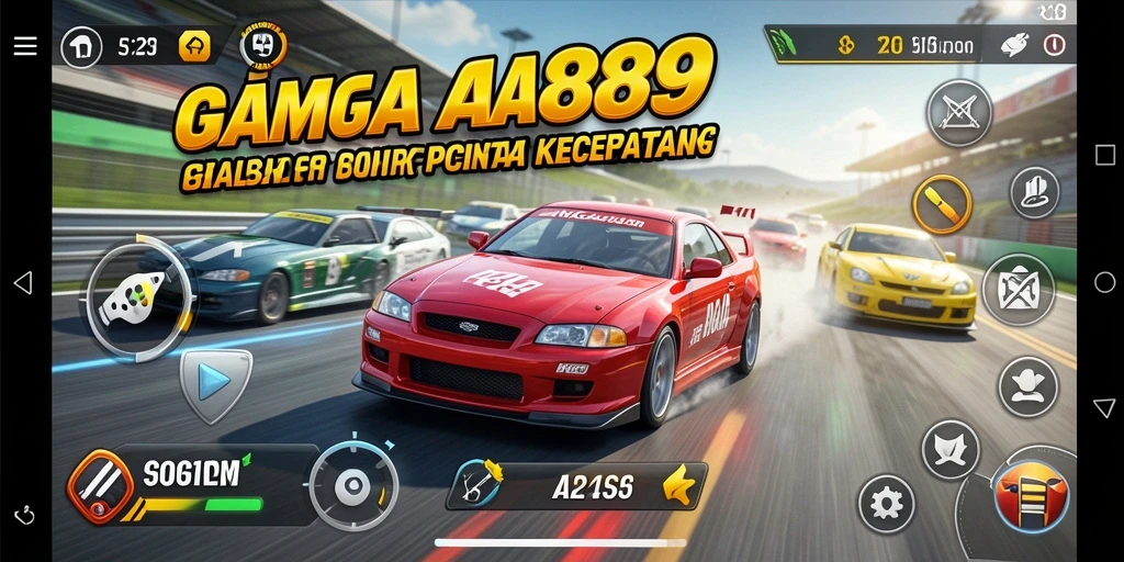 Tangkapan layar NAGA889 menampilkan aksi balapan yang penuh semangat.