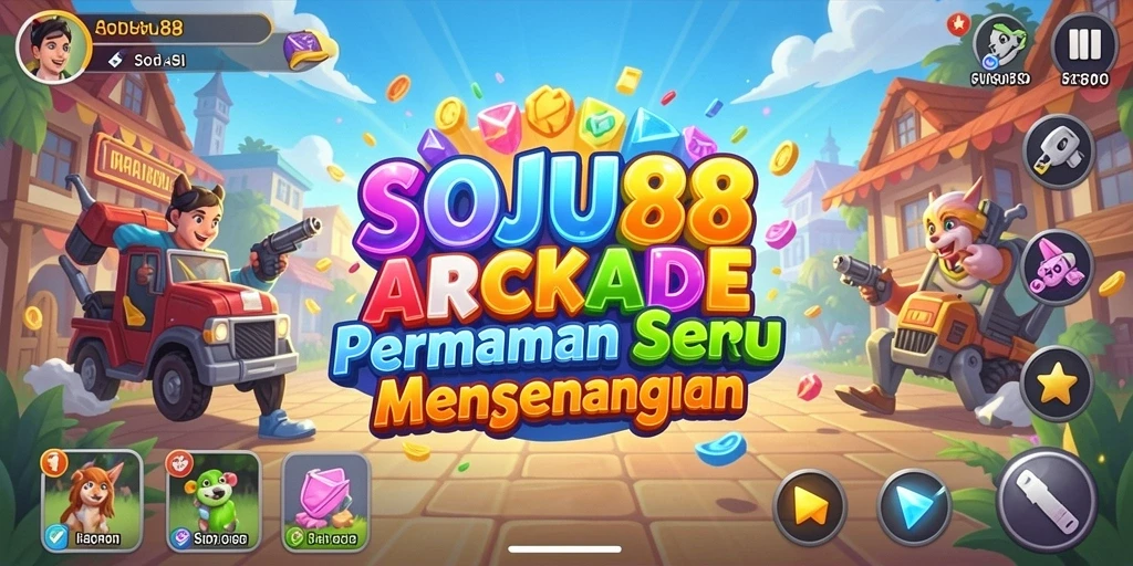 Screenshot gameplay SOJU88 yang menampilkan keseruan bermain Arcade.