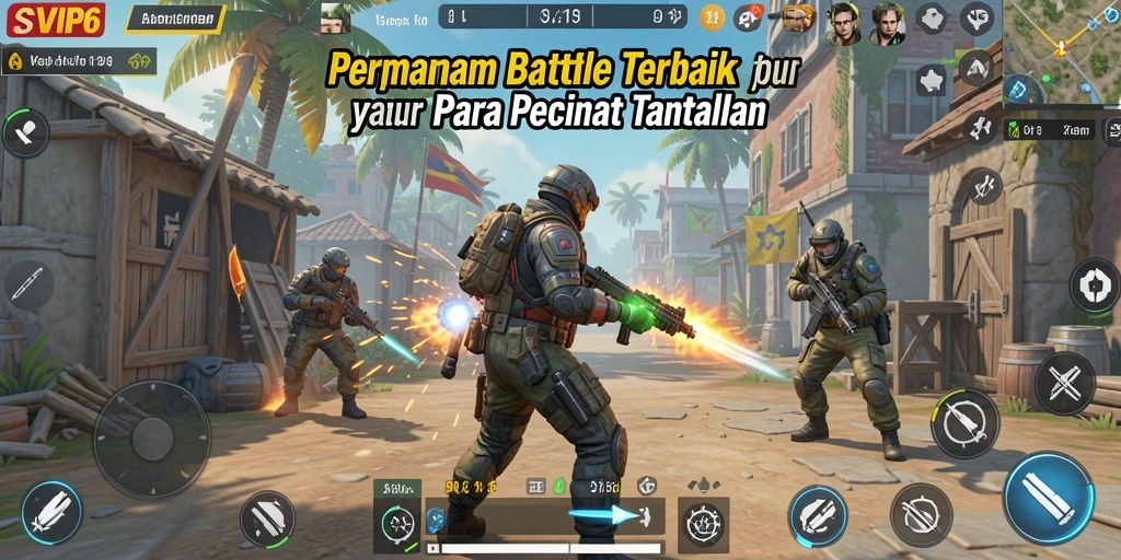 Tampilan gameplay menarik dalam SVIP6 dengan pertempuran Battle Royale.