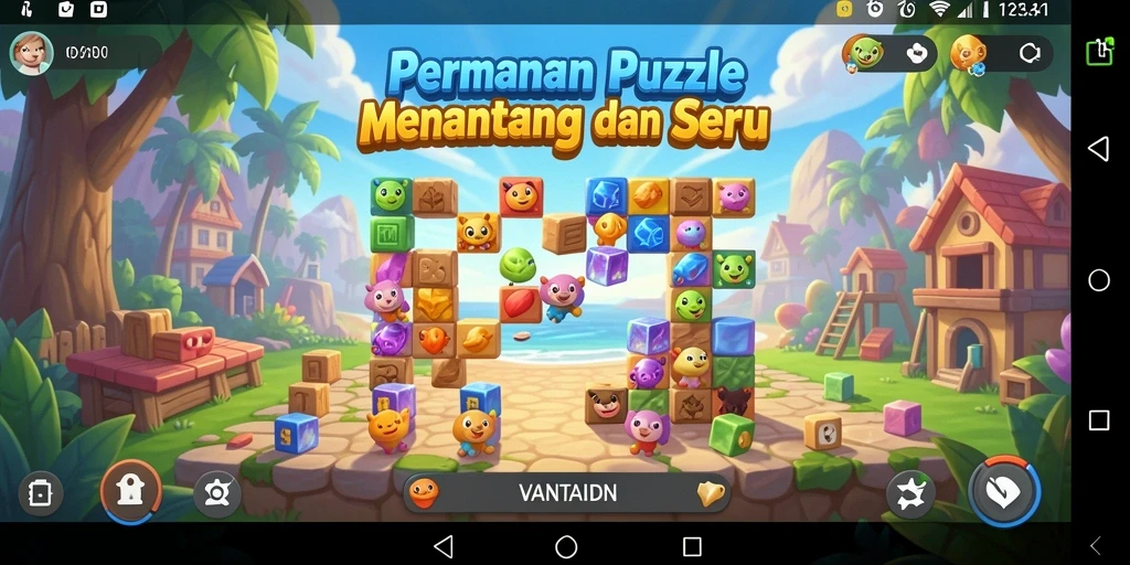 Screenshot gameplay VANTAIDN menampilkan tantangan Puzzle seru.