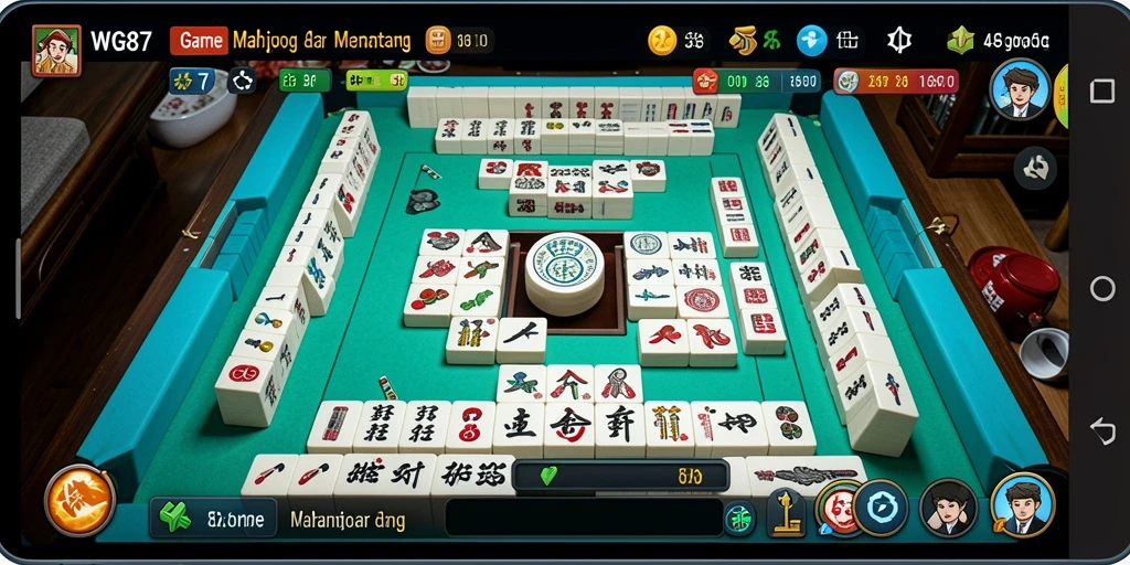Tampilan gameplay seru dalam game Mahjong WG87.